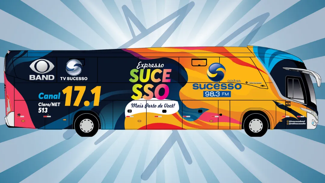 Começou o Expresso Sucesso! A TV Sucesso Band e a Rádio Sucesso Mais perto de você.