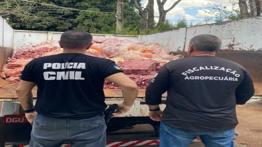PCGO e Agrodefesa apreendem mais de 2,5 toneladas de carne irregular em Goiânia