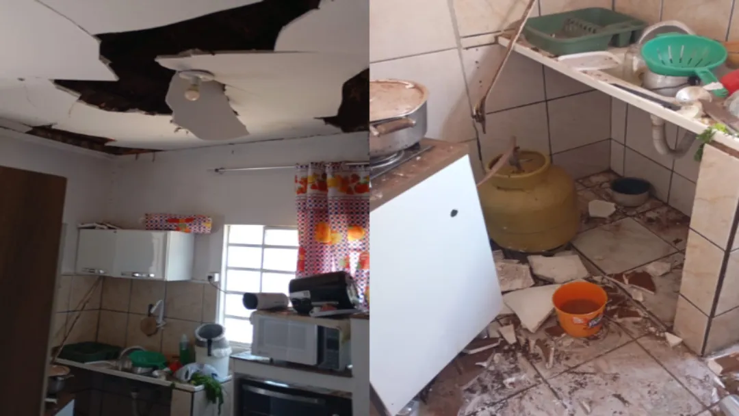 Explosão causa incêndio em residência no bairro Gameleira, em Rio Verde