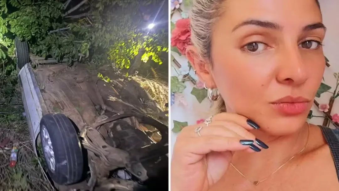 Mulher morre após ser ejetada em capotamento na GO-210