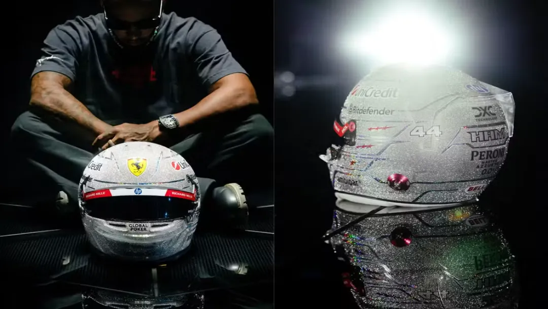 Hamilton Brilha em Vegas: Revela Capacete Especial de F1