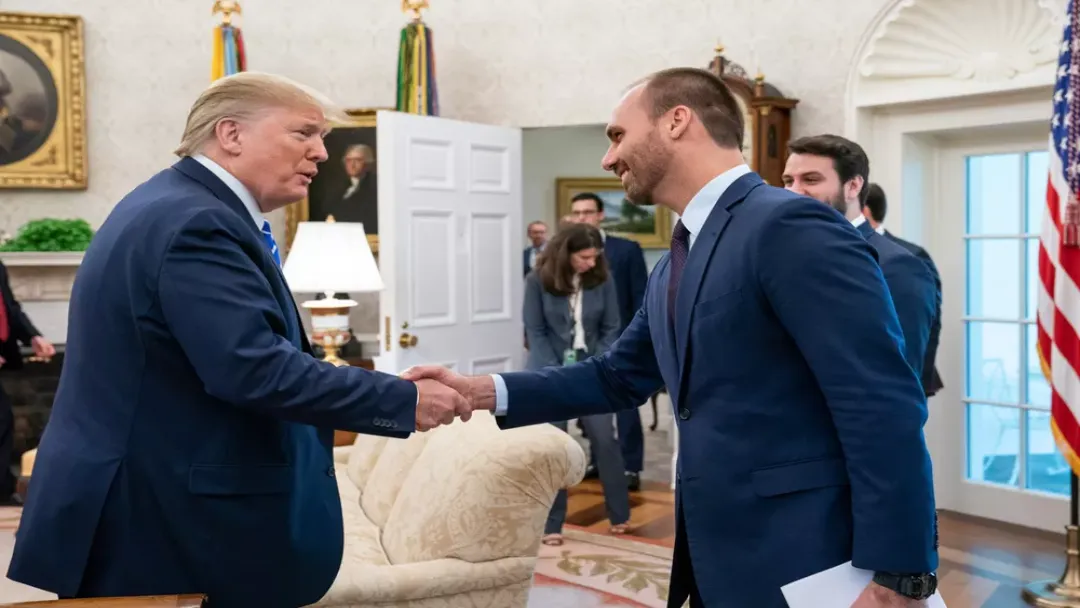 Eduardo Bolsonaro lamenta retirada de sanções dos EUA contra Moraes
