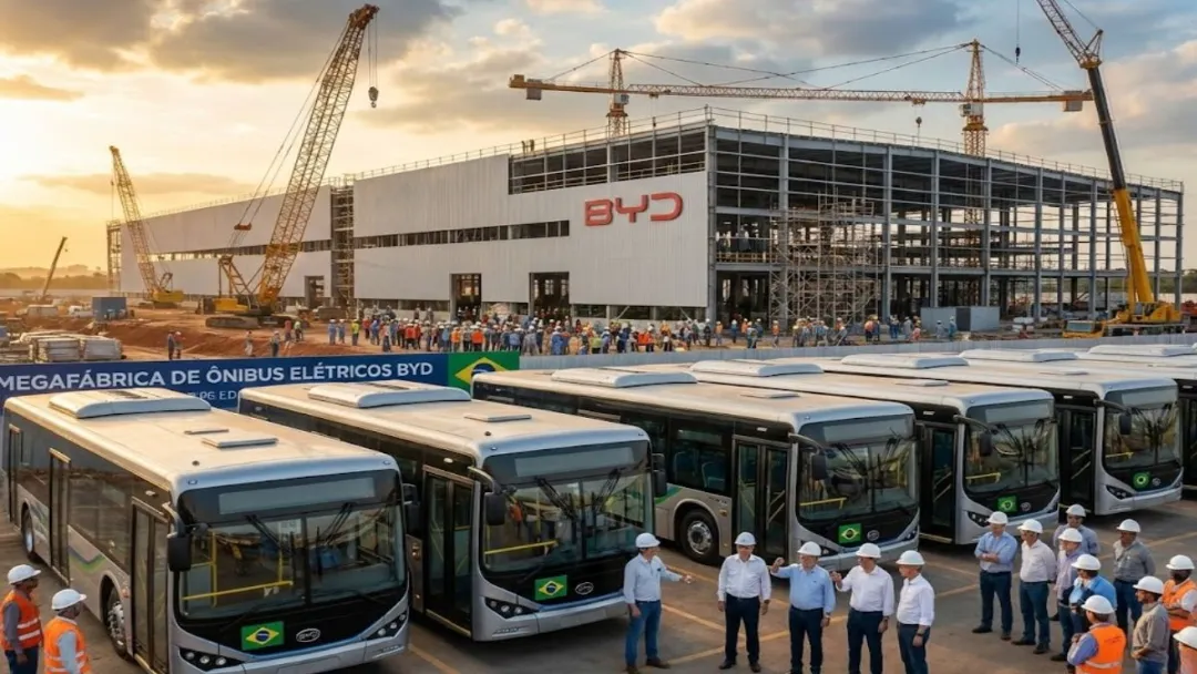 BYD anuncia megafábrica de ônibus em SP com 800 empregos