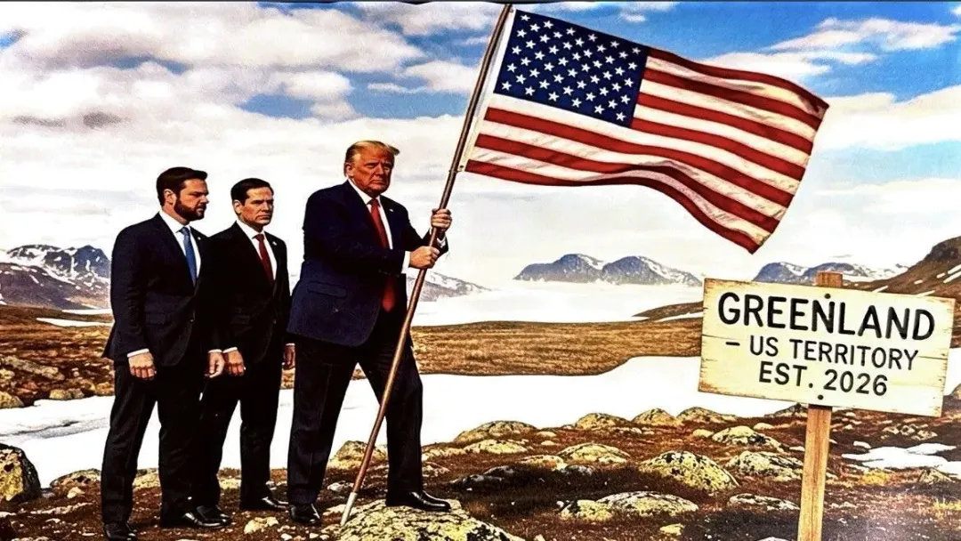 Trump publica imagem de IA hasteando bandeira dos EUA na Groenlândia