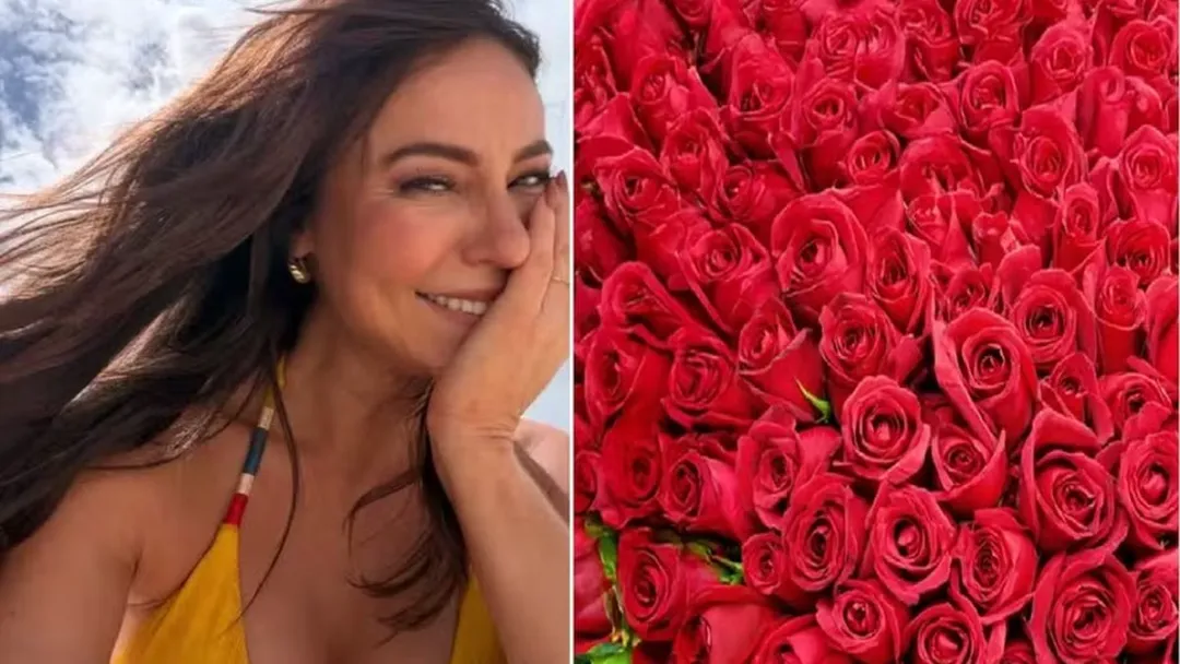 Paolla Oliveira recebe 12 mil rosas de admirador secreto após término