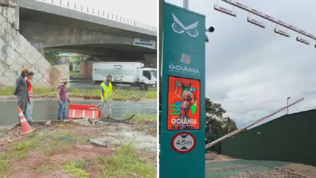 Goiânia instala cancelas contra alagamentos na Marginal