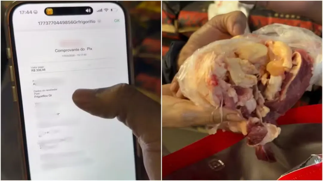 Açougueiro envia restos de carne após Pix falso em Goiânia