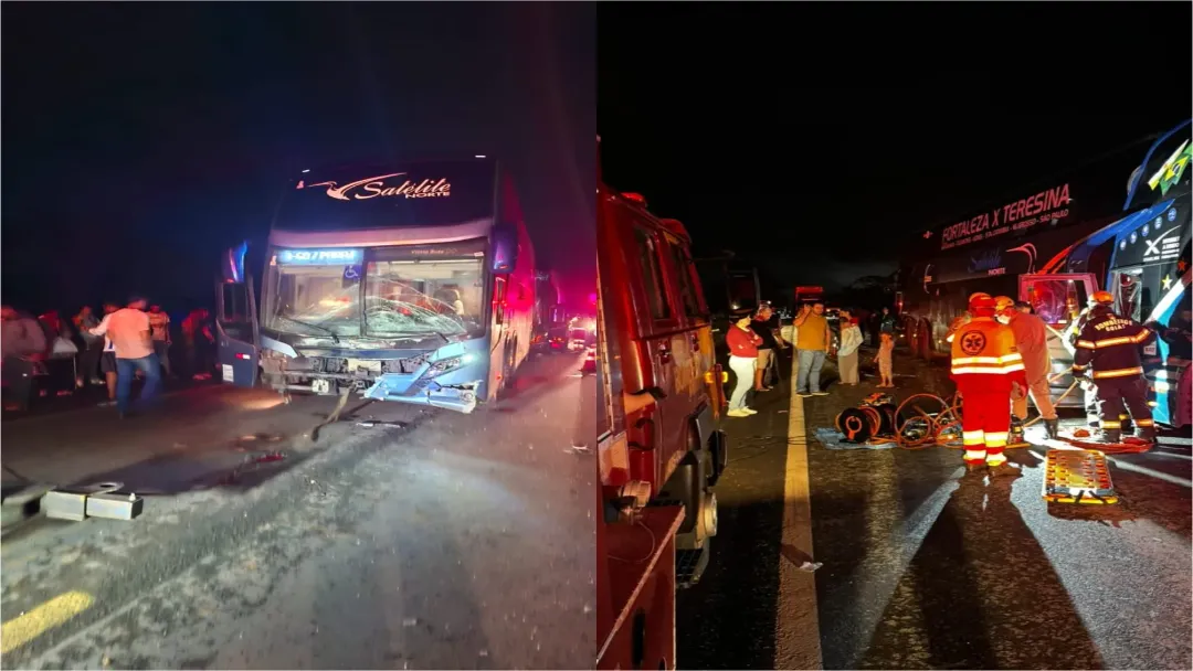 Acidente com ônibus e carros deixa 1 morto na BR-153 em Goiás
