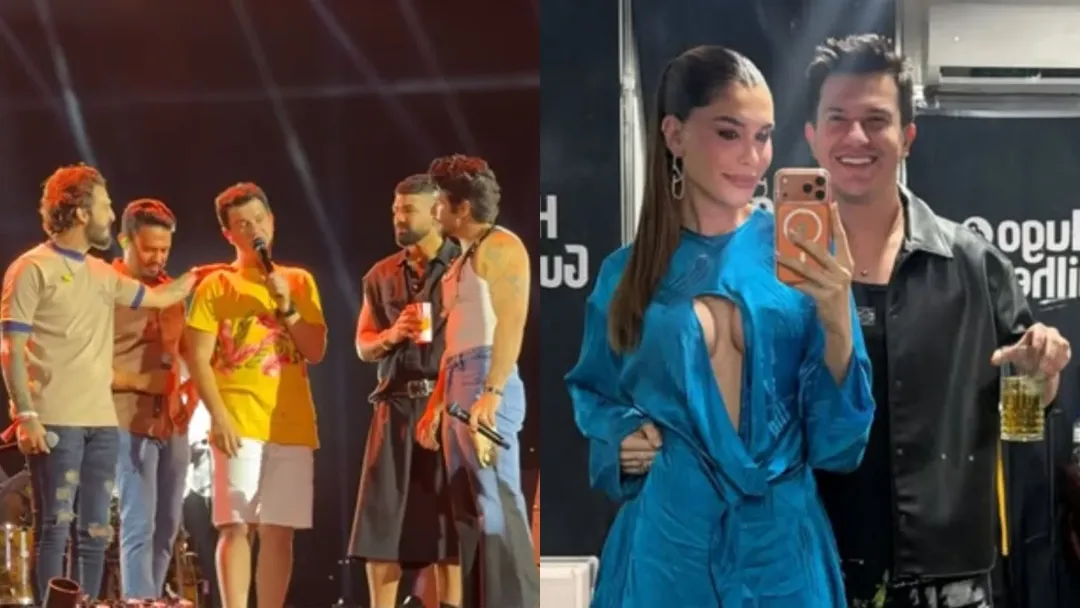 Hugo revela perda de bebê e emociona em show
