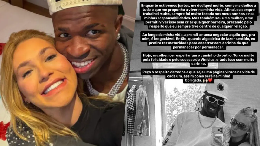 Virginia anuncia fim do namoro com Vini Jr. e pede respeito: “Página virada”