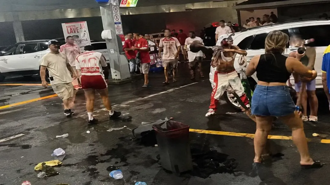 Vídeo mostra confusão de torcedores do Vila Nova em Goiânia