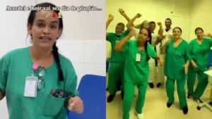 Técnica de enfermagem é demitida após gravar trend em hospital de Jataí
