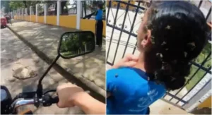 Motoboy leva 40 picadas e salva menina de 12 anos